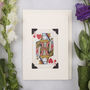 Queen Of Hearts Mother's Day Vintage Card, thumbnail 1 of 4