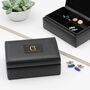 Personalised Leather Patch Initialed Cufflink Box, thumbnail 1 of 3