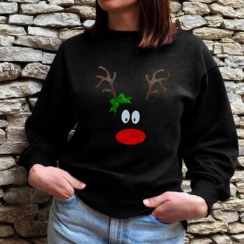 Christmas Reindeer Face Jumper, 2 of 11
