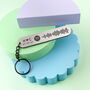 Personalised Shimmer Spotify Code Initials And Date Keyring Set, thumbnail 1 of 5