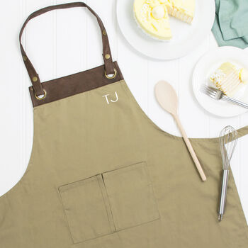 Modern Personalised Artisan Apron With Initials, 5 of 7