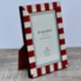 Natalini Red And White Stripe Photo Frame, thumbnail 1 of 3