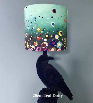 Teal Dotty ,Artist Handmade Lampshade, 5 of 7