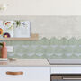Green Hexagon Kitchen Backsplash Designer Wallpaper, thumbnail 1 of 4