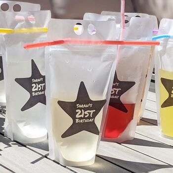 Personalised Reusable Drinks And Cocktail Pouches, 3 of 9