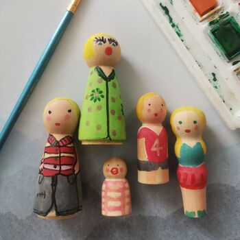 Personalised Peg Doll Family Craft Kit, 7 of 7
