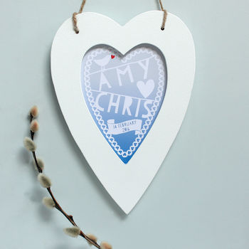 Personalised Wedding Love Heart Print, 6 of 9