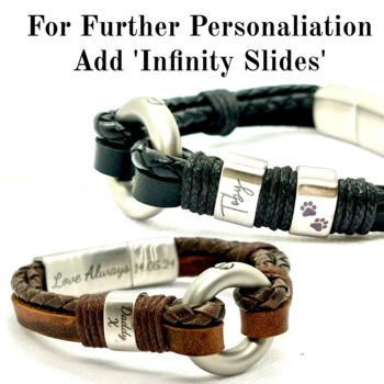 Memorial Brown Braided Leather Jewellery Ashes Urn Bracelet, 5 of 8