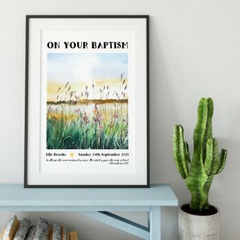 Personalised Baptism Meadows Print Baptism Gift, 4 of 5