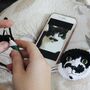 Personalised Crochet Cat Face Keyring, thumbnail 4 of 12