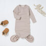 Tiny Alpaca Organic Cotton Newborn Gown Set Of Two, thumbnail 6 of 8