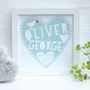 Personalised Christening Heart Print, thumbnail 3 of 7