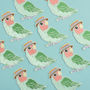 Lovebird In A Boater Iron On Embroidered Patch, thumbnail 5 of 5