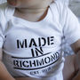 Personalised 'Made In…' Babygrow, thumbnail 3 of 8