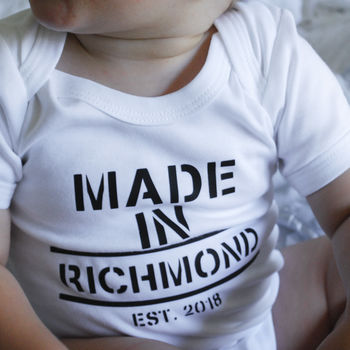 Personalised 'Made In…' Babygrow, 3 of 8