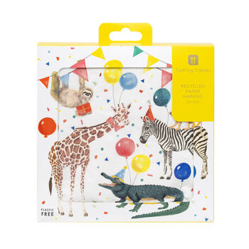 Safari Party Animal Recycled Paper Napkins 20 Pack, 4 of 4
