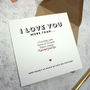 I Love You More Than… Anniversary Card, thumbnail 3 of 3