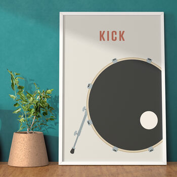 Kick Drum Print | Drummer Music Poster, 5 of 9