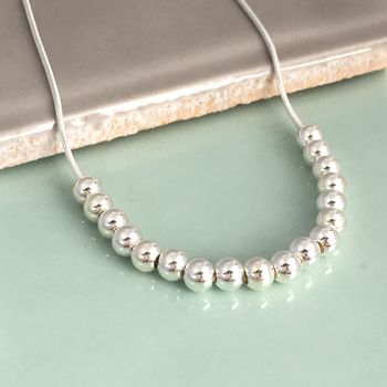 18th Birthday Silver Bead Necklace, 5 of 5