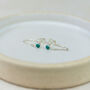 Sterling Silver Chained Birthstone Mini Studs, thumbnail 1 of 5