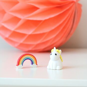 Set Of Two Unicorn And Rainbow Rubbers, 3 of 3