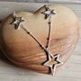 Open Stars Necklace In Silver And Gold, thumbnail 1 of 4