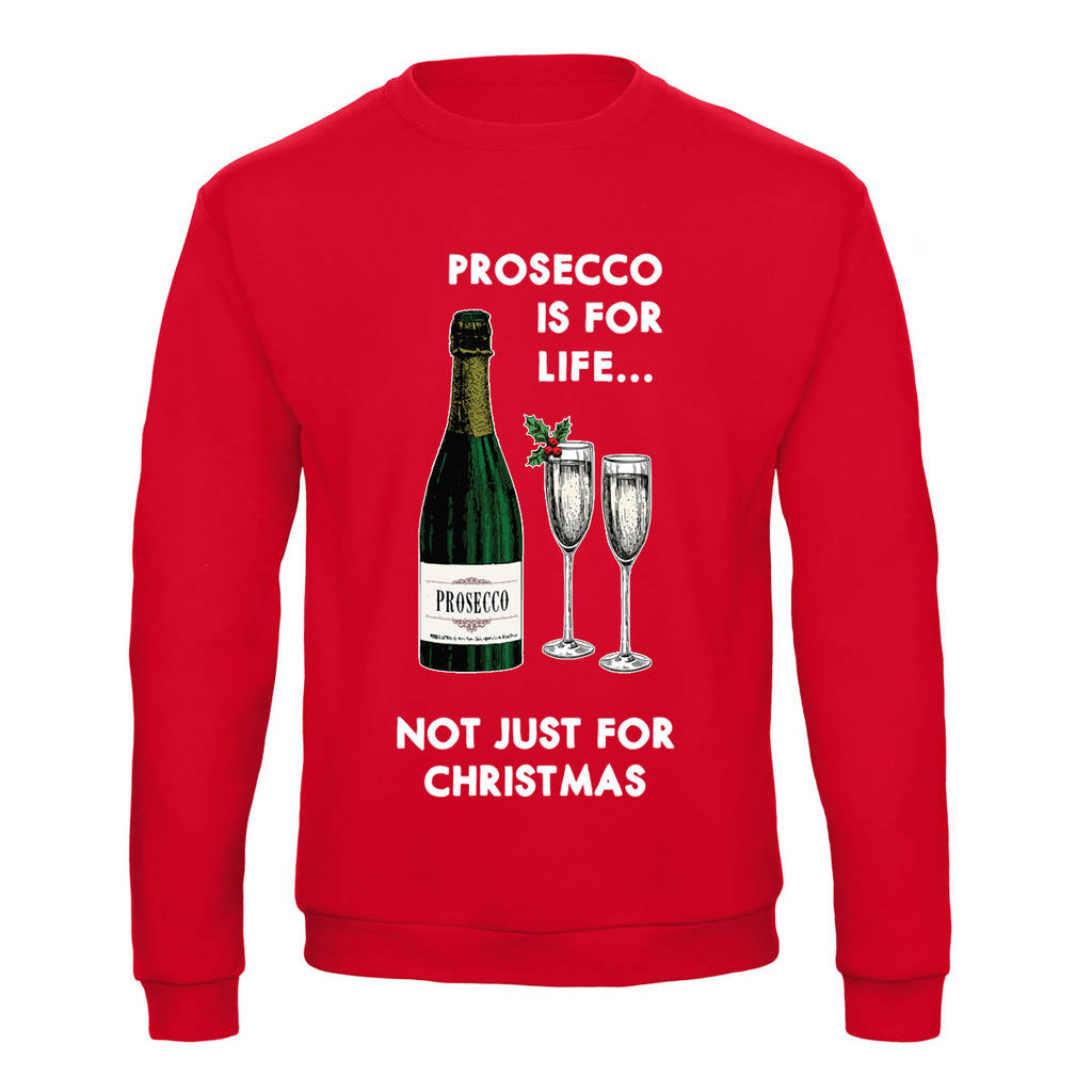 'Prosecco Is For Life' Christmas Jumper By Of Life & Lemons