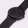 Classic Black Vegan Leather Watch, thumbnail 11 of 12