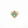 Florence Azure Stone Vintage Style Adjustable Ring, thumbnail 2 of 4