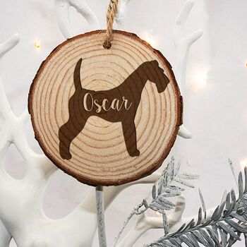 Personalised Dog Silhouette Christmas Tree Decoration, 5 of 8