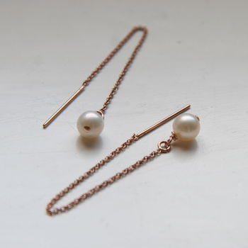 14 Ct Rose Gold Filled Metal And Pearls Jewellery Set, 10 of 12