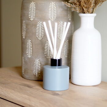 Personalised Matt Grey Diffuser Bottle And Reed Set, 4 of 8