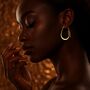 Curl Gold Plated Sterling Silver Hoop Earrings, thumbnail 1 of 6
