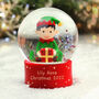 Personalised Christmas Elf Snow Globe, thumbnail 5 of 5