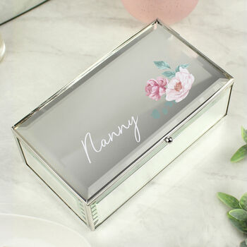 Personalised Floral Mirrored Jewellery Box, 4 of 5