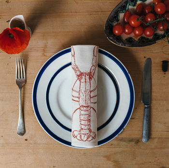 Lobster Seafood Napkin Gift Set, 2 of 3
