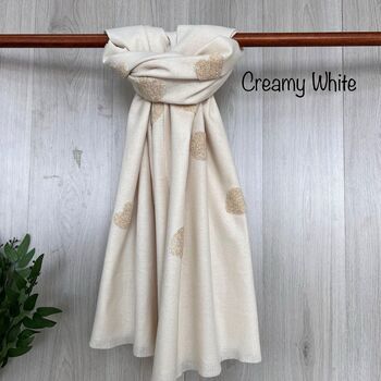 Soft Floating Hearts Blanket Scarf, 4 of 6