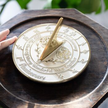 1st First Anniversary Sundial Gift Celebration Present, 4 of 5