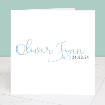 Personalised New Baby Calligraphy Card, 3 of 5