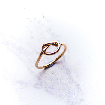 Rose Gold Proposal Love Knot Ring, 9 of 9