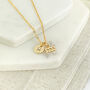Gold Plated Aquarius And Birthstone Necklace, thumbnail 2 of 6