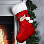 Personalised Cat Luxury Red Stocking, thumbnail 3 of 3