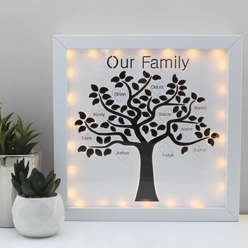'Our Family' Personalised Family Tree Picture Light, 4 of 12