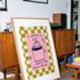 A Brew A Day Keeps Bad Juju Away Tea Kitchen Art Print, thumbnail 1 of 4