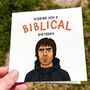 Funny Britpop Birthday Card – Biblical Vibes Design, thumbnail 1 of 7