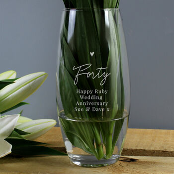 Personalised Big Age Glass Bullet Vase, 2 of 4
