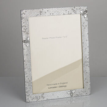 Honeycomb Cast Pewter Photo Frame, 4 of 6