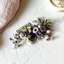 Purple And Lilac Flower Hair Comb, thumbnail 4 of 6