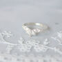 Elder Leaf Crown Silver Wishbone Ring, thumbnail 5 of 9