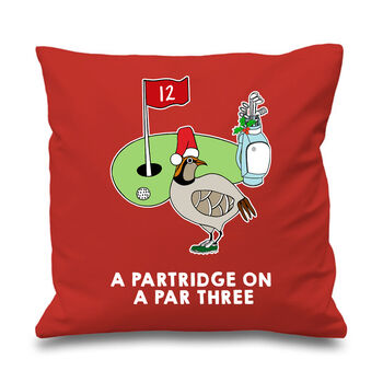 Funny Golf Christmas Cushion, 3 of 5